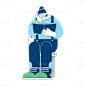 世界阅读日人物插画贴纸SVG5