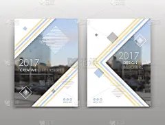 白色a4宣传册封面设计。。三角图图标。