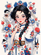 Midjourney每日练习【中国风迪士尼公主们】