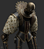 Royal Guard, Rory Björkman : I was inspired by Queen Elizabeth 1st clothing to make in substance designer, so then threw together a robot to present it on . 
*rendered straight out of substance painter with the new displacement setting
I  put wips on inst