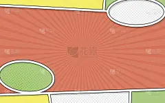 矢量模型的一个典型的漫画页与讲话气泡。