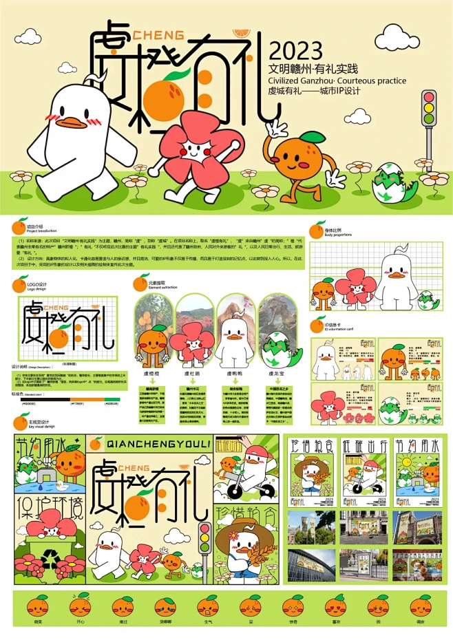 IP形象设计‖虔橙有礼——城市IP形象设计-花瓣网