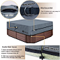 Amazon.com : UCEDER Waterproof Hot Tub Cover -Outdoor Spa Cover Cap(Actual Size 97''x85''x20'' Fit 95''x 83'') 600D Heavy Duty Polyester Hot Tub Cover Protector(Dark Gray) : Patio, Lawn & Garden