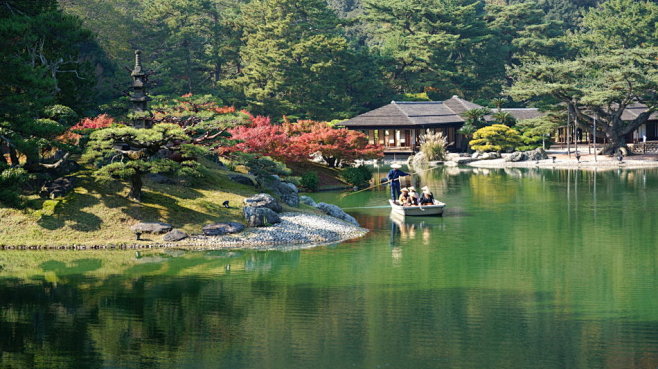 日本四国香川县高松市郊——栗林公园_上海...