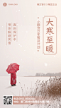 大寒金融保险节气祝福实景竖版海报
