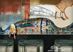 [本土插画师]寒江雪：随其自然。@寒江雪的插画 的插画拥有丰富的配色与讲究的构图，这些都为她的插画铺上了一层细腻的情感色彩，细看不难发现她的画面内容大多是传统与现代的结合，这些创作灵感自然地融入到了她的插画中，让她最大限度地发挥了她的想象力。O[本土插画师]寒江雪：随其自然 ​​​​
