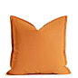现代品质设计师推荐橙色系样板间轻奢沙发客厅大千鸟格抱枕靠垫-tmall.com天猫