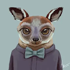 动物名片---袋鼠 装饰插画图片