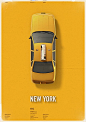 城市海报:不同城市的出租车风格#采集大赛#