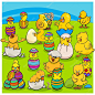 Easter chicks group cartoon ⬇ Vector Image by © izakowski | Vector Stock  130488290
