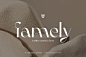 2款famely北欧极简优雅时尚花体字品牌logo杂志封面标题英文字体图片