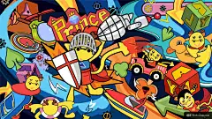 创意手绘抽象插画儿童涂鸦幻想太空外星海报01模板平面设计