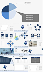 蓝灰风格课题研究分析ppt模板大全