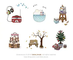 Noh Hyeon Jeong ​笔下的可爱生活

#手帐素材插画手绘##简笔画# ​​​​