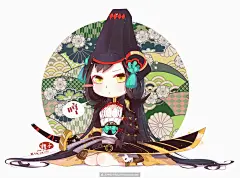 阴阳师同人Q-妖刀姬_Q版_绘画艺术_云中帆教育