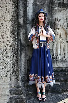 两人故事民族风复古印花开衫春宽松新款小外套女空调衫雪纺薄外披-淘宝网