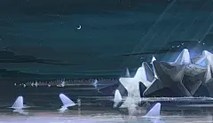 孤岛与繁星系列插画 - 来源：MORNCOLOUR