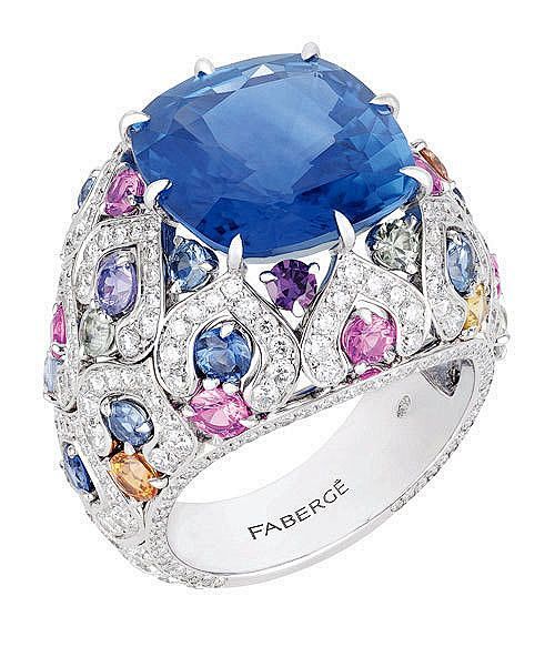  戒指 　Fabergé--18K白金镶...