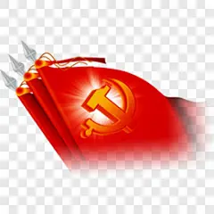 红色党旗爱国国庆海报节日元素PNG图片➤来自 PNG搜索网 pngss.com 免费免扣png素材下载！