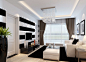 黑白简约风格家装客厅设计案例#电视墙设计#