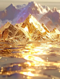 AI|MJ插画|日照金山 - 小红书