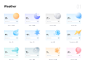 Some weather concepts concept colorful ui app
