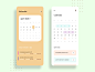 日历app ui .xd素材下载 - 豆皮儿UI