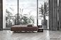 Contemporary house in Paris. Master bedroom.