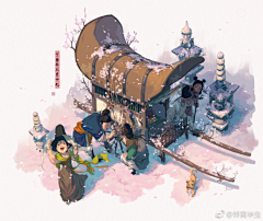 宮园薰采集到国风插画