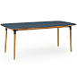 现货丹麦进口Normann Form Table塑形系列实木拼色长方形餐桌长桌-淘宝网