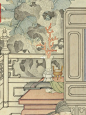 放大看古画-文人聚会中的摆件