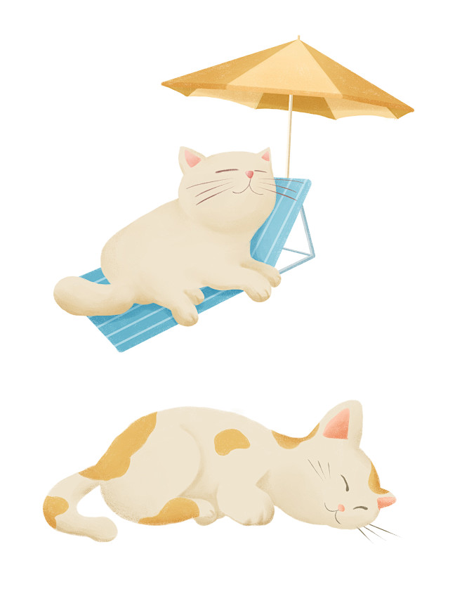 躺着睡觉的可爱猫咪

卡通，素材，插画，...