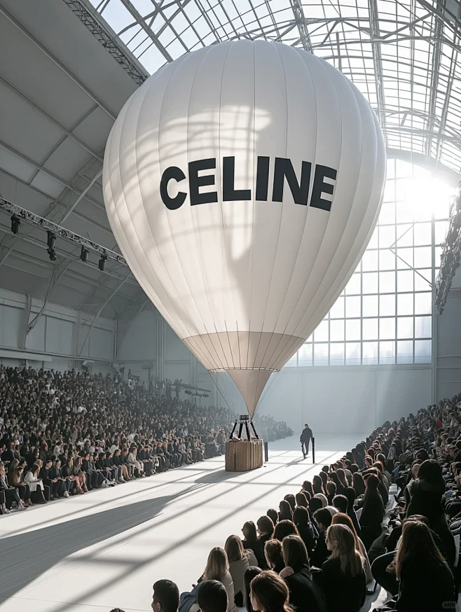 Celine热气球时装秀，很费燃气......