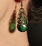 Green earrigs from royal set by Pinkabsinthe on deviantART