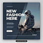 其中包括图片：Premium PSD | Fashion sale banner or square flyer for social media post template