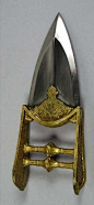 Northern Indian Kattari (better known as Katar). Indias best contribution to edged weapons. These works of art allow the user to employ the weapon in a fullbody punch or slashing fashion. Truly fearful in a fight and able to be used against swords with a 