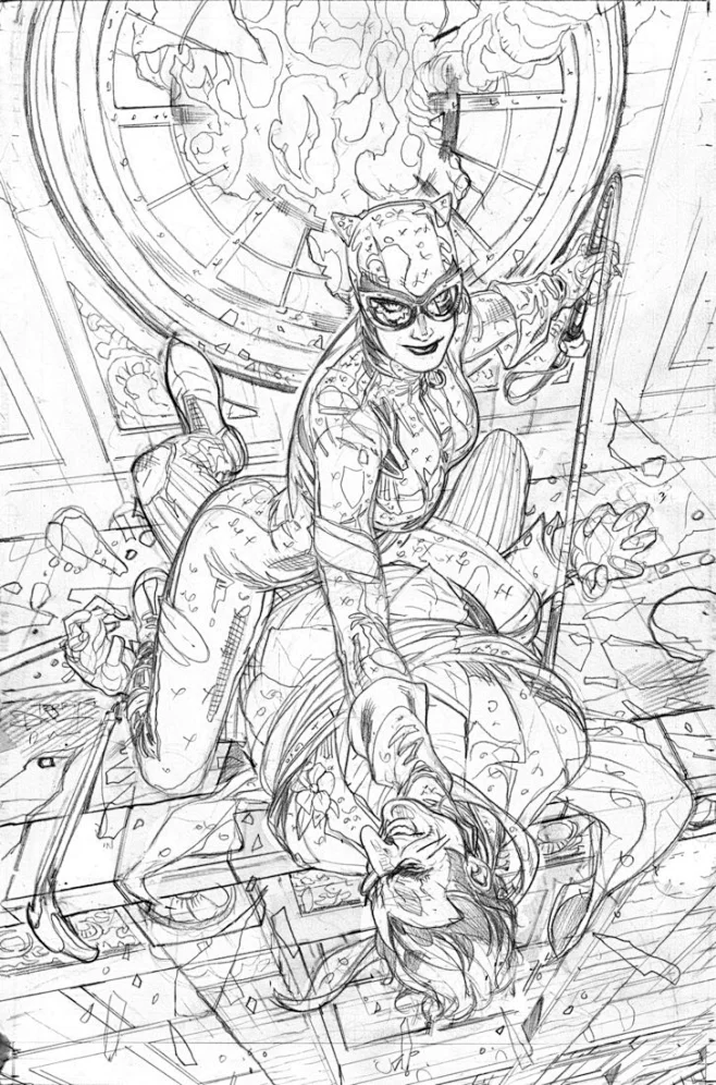 Catwoman 21 Cover Pencil by TerryDodson on deviantART-花瓣网