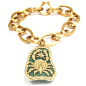 MARIO BUCCELLATI Jade Charm Yellow Gold Link Bracelet image 2