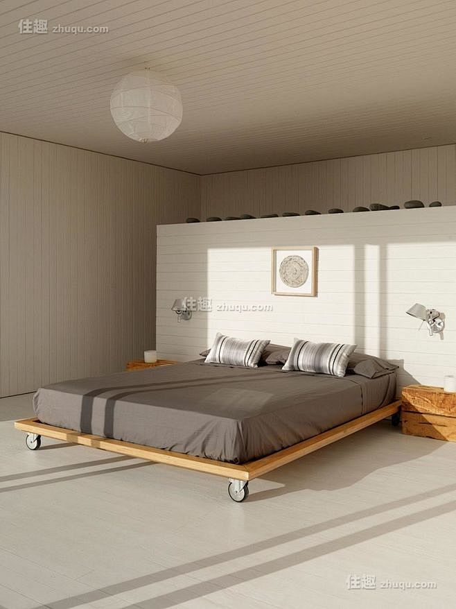 米色创意日式/无印良品卧室装修效果图