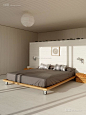 米色创意日式/无印良品卧室装修效果图