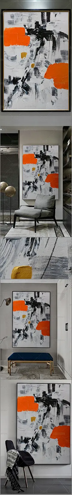 高清立体抽象油画艺术玄关（一千五百一十三）