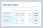 现代的业务表布局模板，包含内容的总和列和位置