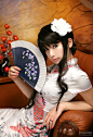 螺旋猫组合Ren cosplay旗袍装