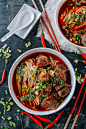 This spicy beef noodle soup recipe is surprisingly simple to prepare at home, and tastes even better than what you can get at a restaurant. It's perfect for cold weather. @thewoksoflife: 