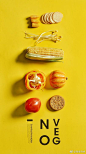 纯色食物海报设计灵感资料库 ​​​​