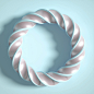 3D ILLUSTRATION  background mobius strip Spiral geometry circle ring