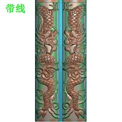 MZU-061墓碑柱子竖立柱对联精雕jdp灰度bmp雕刻图库浮雕图纸