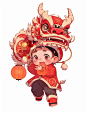 MJ｜龙年舞龙国风插画 龙年行大运
