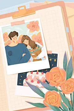 情人节节日七夕恋爱情侣扁平插画 - 六野liuye - 原创作品 - 视觉中国(爱视觉)未标题-1