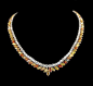 18k White Gold Fancy Yellow Diamond Necklace - Yafa Jewelry@北坤人素材
